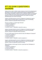 STT 231 EXAM 2 QUESTIONS & ANSWERS
