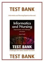 TEST BANK Informatics and Nursing Opportunities and Challenges 6th Edition Sewell Test Bank&NewLine;