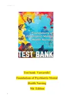 Varcarolis 9th Edition&NewLine;Psychiatric Mental Health Nursing&NewLine;Varcarolis Test Bank&NewLine;Chapters 1-36 Test Bank