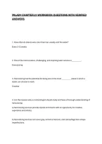 MILADY CHAPTER 21 WORKBOOK QUESTIONS WITH VERIFIED ANSWERS 