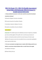 NSG 316 Exam 3 V1 &vert; NSG 316 Health Assessment &vert; &NewLine;Actual Q&A with Rationale &lpar;NSG316 Exam 3&rpar; &vert; &NewLine;Grand Canyon University 
