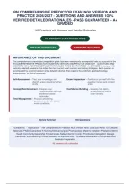 RN COMPREHENSIVE PREDICTOR EXAM NGN VERSION AND&NewLine;PRACTICE 2026&sol;2027 - QUESTIONS AND ANSWERS 100&percnt;&NewLine;VERIFIED DETAILED RATIONALES - PASS GUARANTEED - A&plus;&NewLine;GRADED