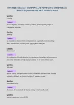MOS 1021 Midterm 2 - TRAINING AND APPRASING EMPLOYEES &vert;&NewLine;UPDATED Questions with 100&percnt; Verified Answers