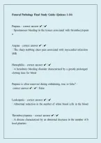 Funeral Pathology Final Study Guide 2026 &vert; Quizzes 1&ndash;14 & Exam Review