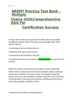 NREMT Practice Test Bank 2026 Multiple Choice Questions & Verified Answers