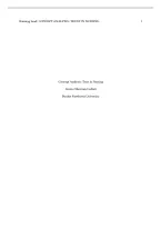 NUR 18200 Concept Analysis - Trust in Nursing &vert; 2026 Update with complete solutions&period;