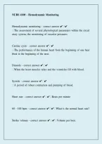 NURS 4100 Hemodynamic Monitoring 2026 &vert; Nursing Study Guide & Exam Review