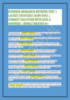 Business Research Methods Test 1 &vert; Questions & Answers 2026