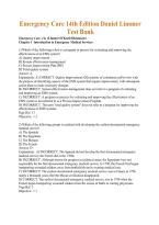  Emergency Care&comma; 14th Edition by Daniel Limmer &ndash; Test Bank 2026&sol;2027