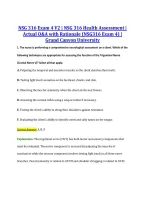 NSG 316 Exam 4 V2 &vert; NSG 316 Health Assessment &vert; &NewLine;Actual Q&A with Rationale &lpar;NSG316 Exam 4&rpar; &vert; &NewLine;Grand Canyon University