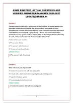 ASWB BSW &vert;ACTUAL QUESTIONS AND VERIFIED ANSWERS&vert;BRAND NEW 2026-2027 UPDATE&vert;GRADED A&plus;