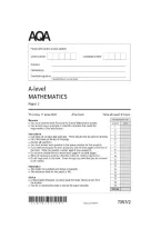 AQA A Level Mathematics Paper 2 2026