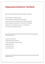 Organizational Behavior Test Bank 2026&sol;2027 &vert; Management Study Guide & Exam Prep