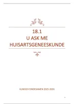 UAskMe HUISARTSGENEESKUNDE - Klinisch eindexamen &lpar;2021GENGE3&rpar; - Samenvatting