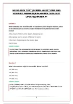 NCIDQ IDPX TEST &vert;ACTUAL QUESTIONS AND VERIFIED ANSWERS&vert;BRAND NEW 2026-2027 UPDATE&vert;GRADED A&plus;