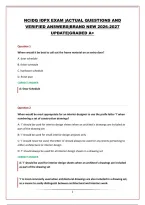 NCIDQ IDPX EXAM &vert;ACTUAL QUESTIONS AND VERIFIED ANSWERS&vert;BRAND NEW 2026-2027 UPDATE&vert;GRADED A&plus;