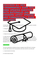 2023&ndash;2024 HESI Fundamentals Exam Test Bank &ndash; Updated Practice Questions&comma; Study Guide & Comprehensive Nursing Exam Review