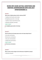 NCIDQ IDFX EXAM &vert;ACTUAL QUESTIONS AND VERIFIED ANSWERS&vert;BRAND NEW 2026-2027 UPDATE&vert;GRADED A&plus;