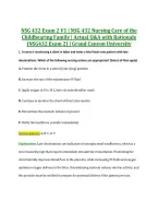 NSG 432 Exam 2 V1 &vert; NSG 432 Nursing Care of the &NewLine;Childbearing Family &vert; Actual Q&A with Rationale &NewLine;&lpar;NSG432 Exam 2&rpar; &vert; Grand Canyon University 