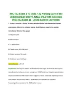 NSG 432 Exam 2 V1&ndash;V3 &vert; NSG 432 Nursing Care of the Childbearing Family &vert; Actual Q&A with Rationale &lpar;NSG432 Exam 2&rpar; &vert; Grand Canyon University