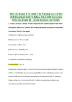 NSG 432 Exam 3 V1&ndash;V3 &vert; NSG 432 Nursing Care of the Childbearing Family &vert; Actual Q&A with Rationale &lpar;NSG432 Exam 3&rpar; &vert; Grand Canyon University