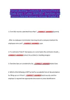 Florida Building Contractor Business&sol;Finance &NewLine;Study Exam 2 Latest 2026&sol;2027 Questions and &NewLine;Correct Detailed Answers Already Graded A&plus; 