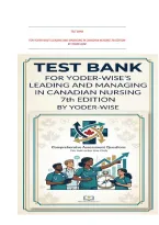 Test Bank&colon; Leading and Managing in Nursing &lpar;Yoder-Wise&comma; 7th Ed&rpar; - All 30 Chapters &vert;9780323547338 &vert; Complete Practice Questions with Answers