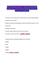 UCF Genetics Exam 1 Newest 2026&sol;2027 &NewLine;Questions and Correct Detailed Answers &NewLine;Already Graded A&plus; 