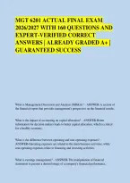 MGT 6201 ACTUAL FINAL EXAM &NewLine;2026&sol;2027 WITH 160 QUESTIONS AND &NewLine;EXPERT-VERIFIED CORRECT &NewLine;ANSWERS &vert; ALREADY GRADED A&plus; &vert; &NewLine;GUARANTEED SUCCESS 