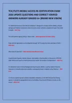 TCIC&sol;TLETS MOBILE ACCESS RE-CERTIFICATION EXAM&NewLine;2026 UPDATE QUESTIONS AND CORRECT VERIFIED&NewLine;ANSWERS ALREADY GRADED A&plus; &lpar;BRAND NEW VISION&rpar;