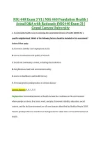 NSG 440 Exam 3 V1 &vert; NSG 440 Population Health &vert; &NewLine;Actual Q&A with Rationale &lpar;NSG440 Exam 3&rpar; &vert; &NewLine;Grand Canyon University 