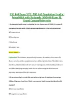 NSG 440 Exam 3 V2 &vert; NSG 440 Population Health &vert; &NewLine;Actual Q&A with Rationale &lpar;NSG440 Exam 3&rpar; &vert; &NewLine;Grand Canyon University