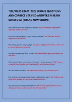 TCIC&sol;TLETS EXAM 2026 UPDATE QUESTIONS&NewLine;AND CORRECT VERIFIED ANSWERS ALREADY&NewLine;GRADED A&plus; &lpar;BRAND NEW VISION&rpar;&NewLine;