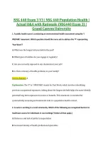 NSG 440 Exam 3 V3 &vert; NSG 440 Population Health &vert; &NewLine;Actual Q&A with Rationale &lpar;NSG440 Exam 3&rpar; &vert; &NewLine;Grand Canyon University 