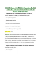 NSG 440 Exam 4 V1 &vert; NSG 440 Population Health &vert; &NewLine;Actual Q&A with Rationale &lpar;NSG440 Exam 4&rpar; &vert; &NewLine;Grand Canyon University 