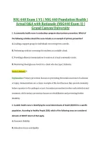 NSG 440 Exam 1 V1 &vert; NSG 440 Population Health &vert; &NewLine;Actual Q&A with Rationale &lpar;NSG440 Exam 1&rpar; &vert; &NewLine;Grand Canyon University