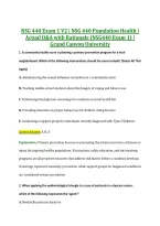 NSG 440 Exam 1 V2 &vert; NSG 440 Population Health &vert; &NewLine;Actual Q&A with Rationale &lpar;NSG440 Exam 1&rpar; &vert; &NewLine;Grand Canyon University