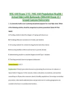 NSG 440 Exam 2 V1 &vert; NSG 440 Population Health &vert; &NewLine;Actual Q&A with Rationale &lpar;NSG440 Exam 2&rpar; &vert; &NewLine;Grand Canyon University