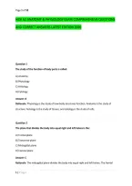 HESI A2 ANATOMY & PHYSIOLOGY EXAM COMPREHENSIVE QUESTIONS &NewLine;AND CORRECT ANSWERS LATEST EDITION 2026