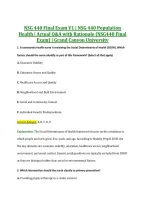 NSG 440 Final Exam V1 &vert; NSG 440 Population &NewLine;Health &vert; Actual Q&A with Rationale &lpar;NSG440 Final &NewLine;Exam&rpar; &vert; Grand Canyon University 