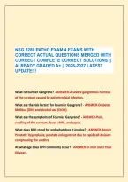 NSG 3280 PATHO EXAM 4 EXAMS WITH &NewLine;CORRECT ACTUAL QUESTIONS MERGED WITH &NewLine;CORRECT COMPLETE CORRECT SOLUTIONS &vert;&vert; &NewLine;ALREADY GRADED A&plus; &vert;&vert; 2026-2027 LATEST &NewLine;UPDATE&excl;&excl;&excl;