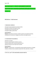 NSG3160 EXAM 2 &ndash; HEALTH ASSESSMENT EXAM 2026 &NewLine;QUESTIONS WITH VERIFIED QUESTIONS DETAILED RATIONALES &NewLine;GRADED A&plus;