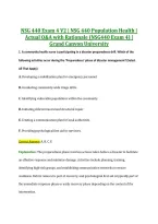 NSG 440 Exam 4 V2 &vert; NSG 440 Population Health &vert; &NewLine;Actual Q&A with Rationale &lpar;NSG440 Exam 4&rpar; &vert; &NewLine;Grand Canyon University