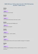 NRHP 100 Exam 1 McNeese State University &vert; UPDATED Questions&NewLine;with 100&percnt; Verified Answers