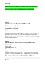 NORTH CAROLINA WATER DISTRIBUTION C EXAM COMPREHENSIVE &NewLine;QUESTIONS AND CORRECT ANSWERS LATEST EDITION 2026