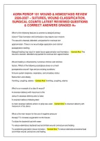 AORN PERIOP 101 WOUND & HEMOSTASIS REVIEW 2026-2027 &ndash; SUTURES&comma; WOUND CLASSIFICATION&comma; SURGICAL COUNTS LATEST REVIEWED QUESTIONS & CORRECT ANSWERS GRADED A&plus;