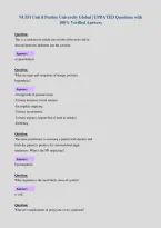 NU551 Unit 8 Purdue University Global &vert; UPDATED Questions with&NewLine;100&percnt; Verified Answers