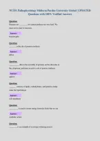 NU551 Pathophysiology Midterm Purdue University Global &vert; UPDATED&NewLine;Questions with 100&percnt; Verified Answers