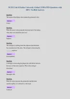 NU551 Unit 8 Purdue University Global &vert; UPDATED Questions with&NewLine;100&percnt; Verified Answers