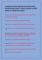 CHAMBERLAIN NR507 MIDTERM EXAM 2026 UPDATE&NewLine;QUESTIONS AND CORRECT VERIFIED ANSWERS ALREADY&NewLine;GRADED A&plus; &lpar;BRAND NEW VISION&rpar;